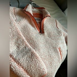 Half Zip-Up Fuzzy Jacket